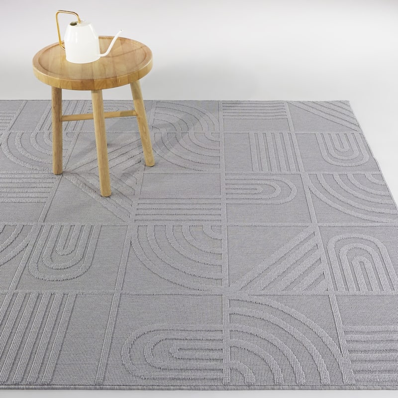 Flamel Modern Abstract Indoor/Outdoor Area Rug