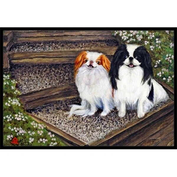 Carolines Treasures MH1047MAT Japanese Chin Daddys Girls Indoor & Outdoor Mat 18 x 27 in.