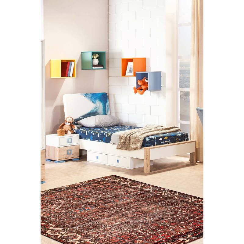 ECARPETGALLERY Hand-knotted Andelz Red Wool Rug - 6'9 x 10'0