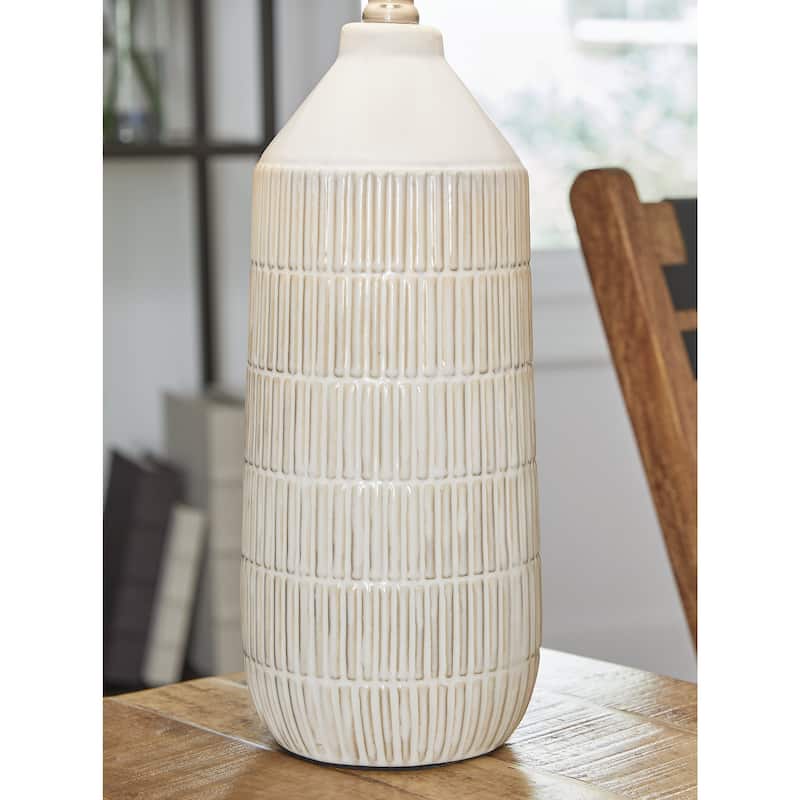 Signature Design by Ashley Willport Off White Table Lamp (Set of 2) - 14"W x 14"D x 27"H