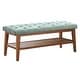 preview thumbnail 22 of 46, Entryway Shoe Bench Storage Bench Fabric Solid Wood, 43-inch Upholstered Bench for Living Room, Bedrooms