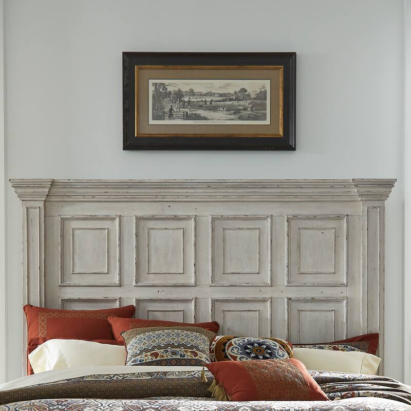 Big Valley Whitestone Distressed King California Panel Bed