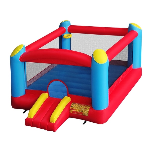 slide 2 of 7, Funormous Enormous Giant Bounce House for Kids, Indoor Outdoor Inflatable Huge Bouncy Castle with Double Basketball Hoops