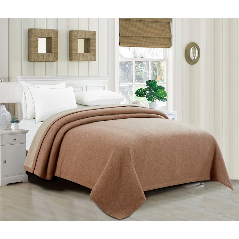 The Gray Barn Tule Merino Wool Blanket (Blue, Natural, Grey)