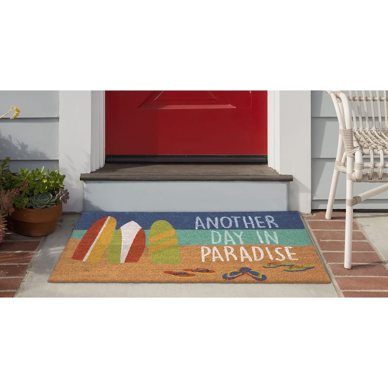 Liora Manne Natura Beach Paradise Outdoor Mat Nautical 18"x30"