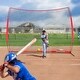 preview thumbnail 11 of 10, 12 x 9 Feet Portable Compact Barricade Backstop Netting with Steel Pipe Frame and Carry Bag