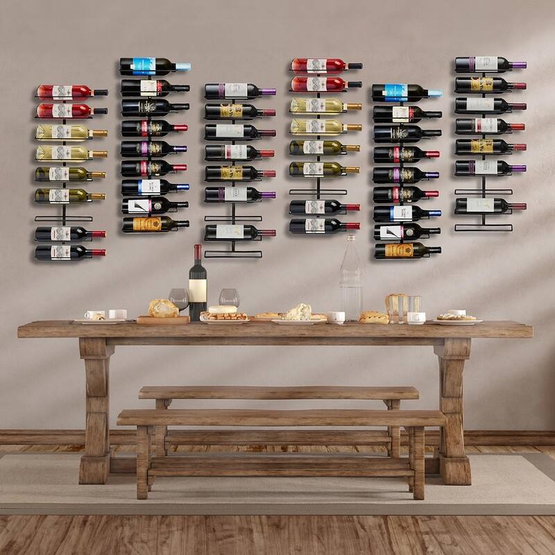 Wall Mount Wine Rack - 10.25"D x 3"W x 28"H