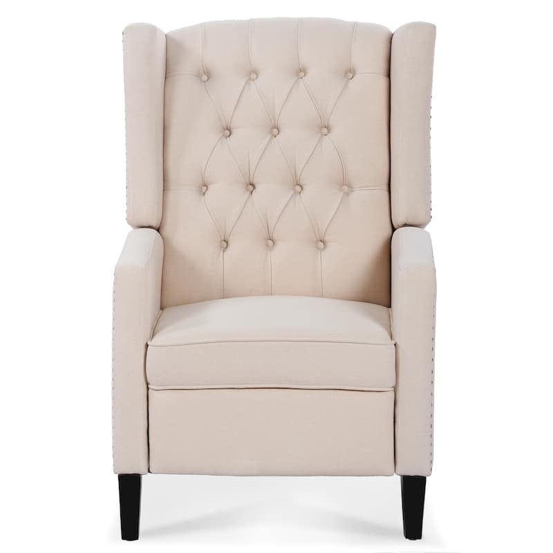 Fabric Wingback Recliner Chair with 3-Position Manual Recline, 220lb Capacity