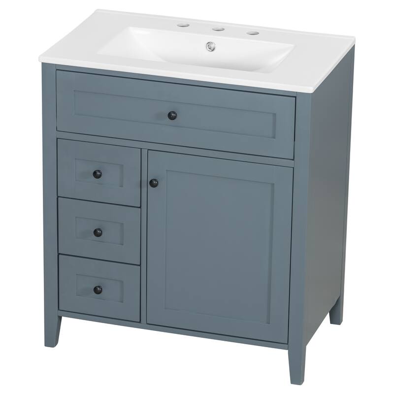 GDFStudio - Oliver Harrington Modern Freestanding Bathroom Vanity with Efficient Storage