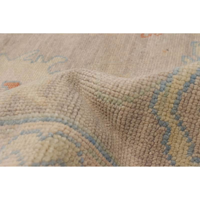 ECARPETGALLERY Hand-knotted Modern Oushak Taupe Wool Rug - 8'2 x 9'11