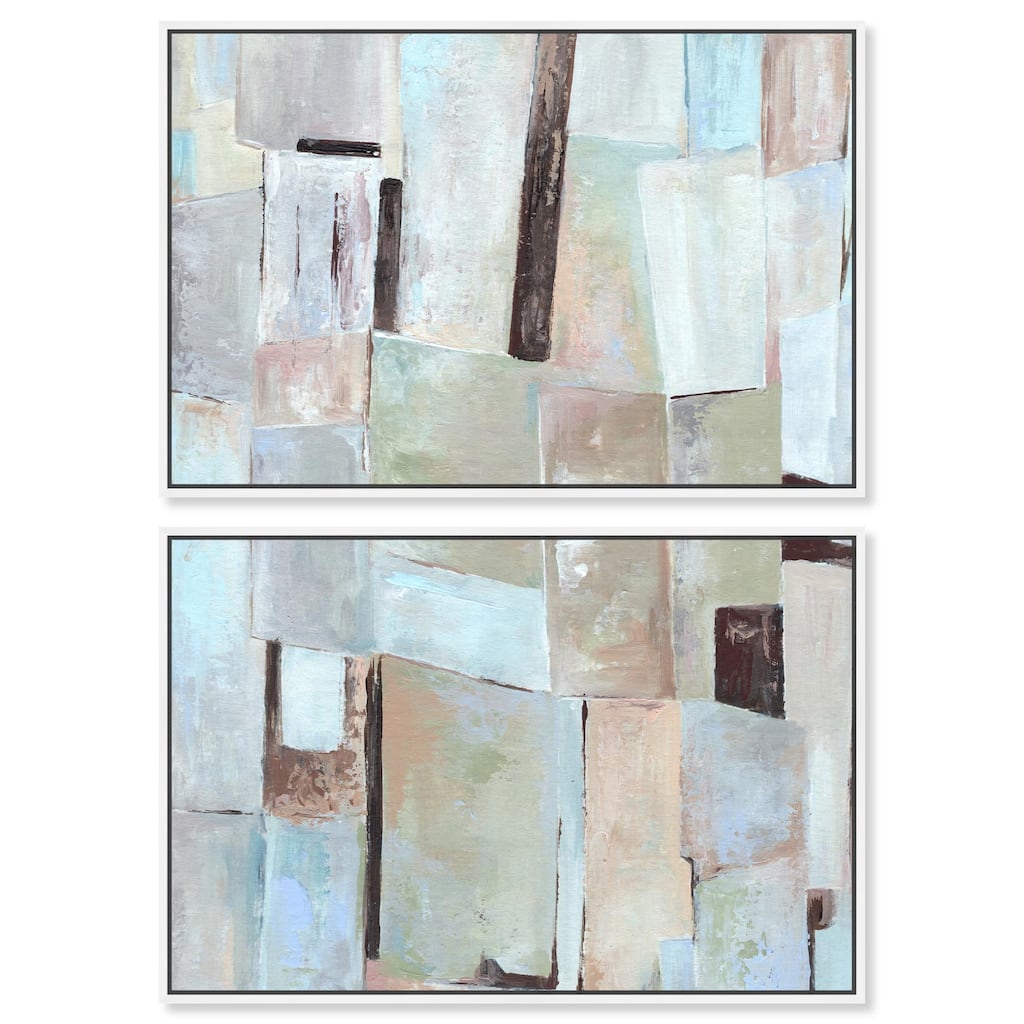 Crossed Lines Canvas Set of 2 by Art Remedy