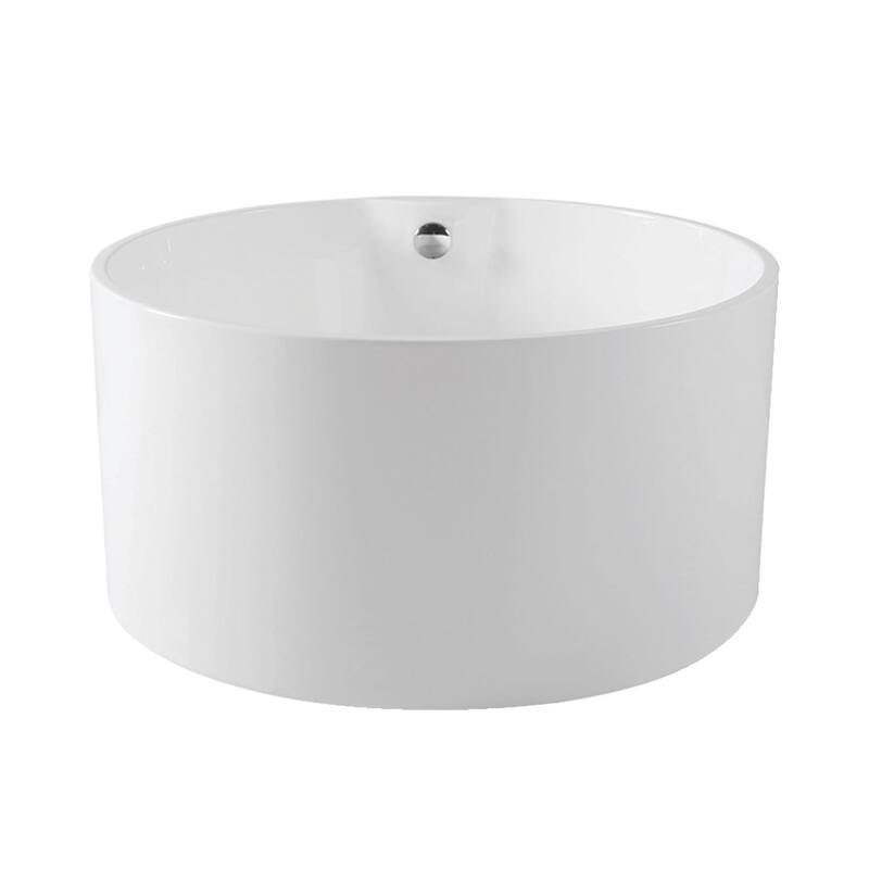Kingston Brass VTRO454523 Aqua Eden 45" Free Standing Acrylic Soaking - Glossy White