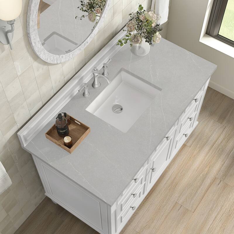 James Martin Vanities Lorelai 48" Single Vanity, Bright White