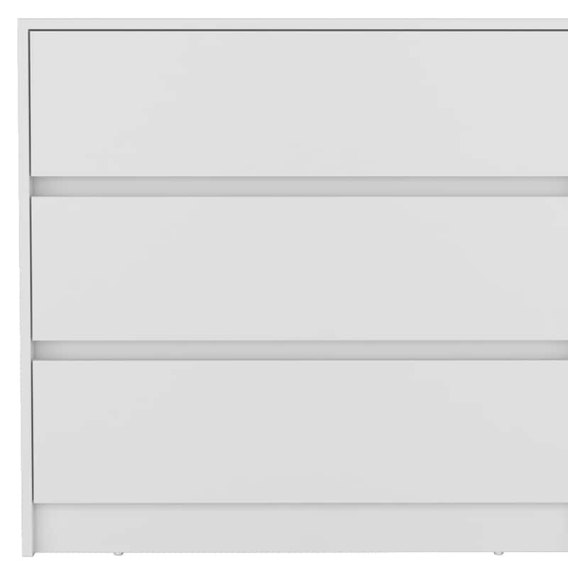 Modern 3 Drawer Dresser Wood Storage Chest for Bedroom or Office