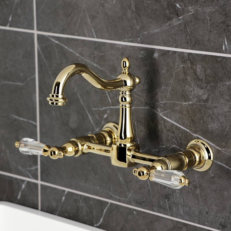 Willshire Two-Handle 2-Hole Wall Mount Bridge Kitchen Faucet
