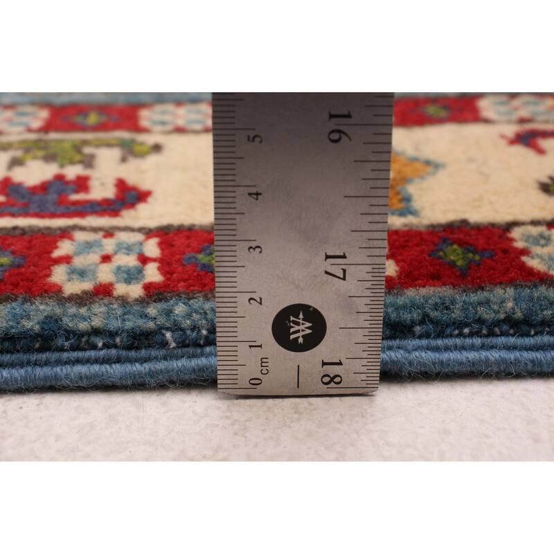 ECARPETGALLERY Hand-knotted Uzbek Ghazni Blue Wool Rug - 2'8 x 9'1