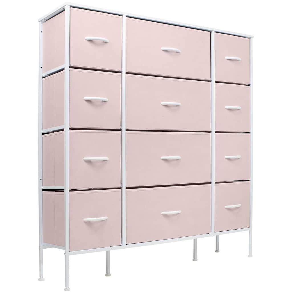 Sorbus Extra-large Steel and Fabric 12-drawer Dresser