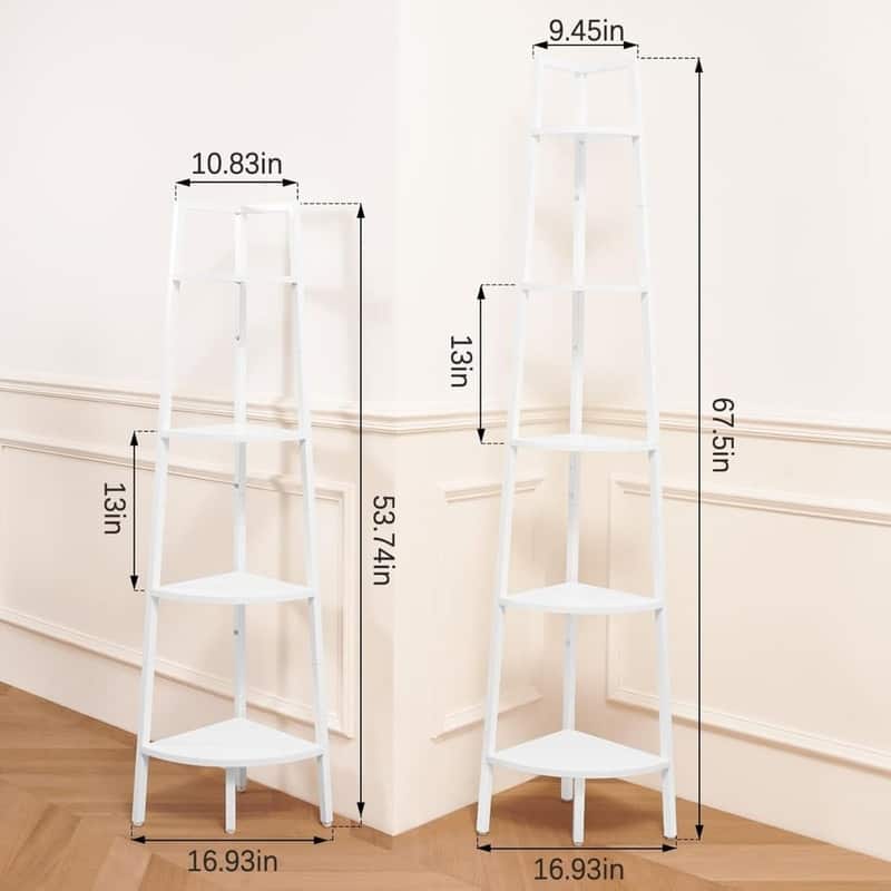 4-Tier Corner Bookshelf