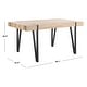 Thumbnail 6, SAFAVIEH Alyssa Mid-Century Industrial Rustic Dining Room Table - 59.1" W x 35.4" L x 29.5" H. Changes active main hero.