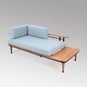 preview thumbnail 16 of 15, Cambridge Casual Mosko Teak Metal Loveseat with Cushion