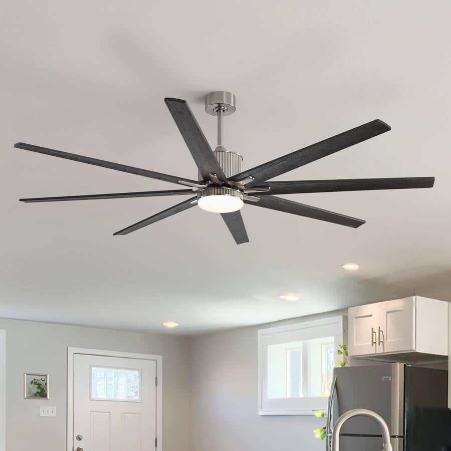66"/76" Large Ceiling Fan with Light and Remote for Living Room Warehouse