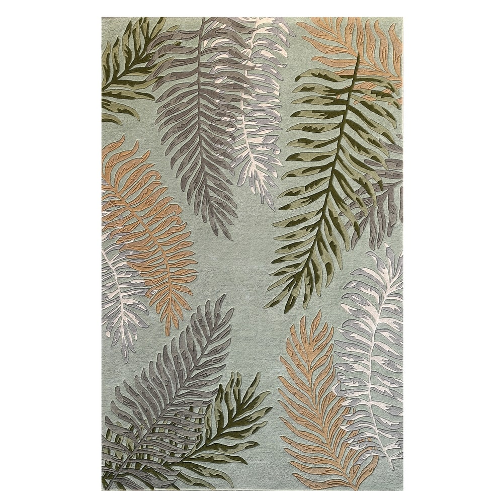 Domani Saunt Hand Tufted Wool Neutral & Tropical Area Rug