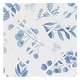 preview thumbnail 1 of 1, Floral Leaf 13in Fabric Memory Photo Bulletin Board - Blue Grey White Boho Watercolor Botanical Flower Woodland Tropical Garden