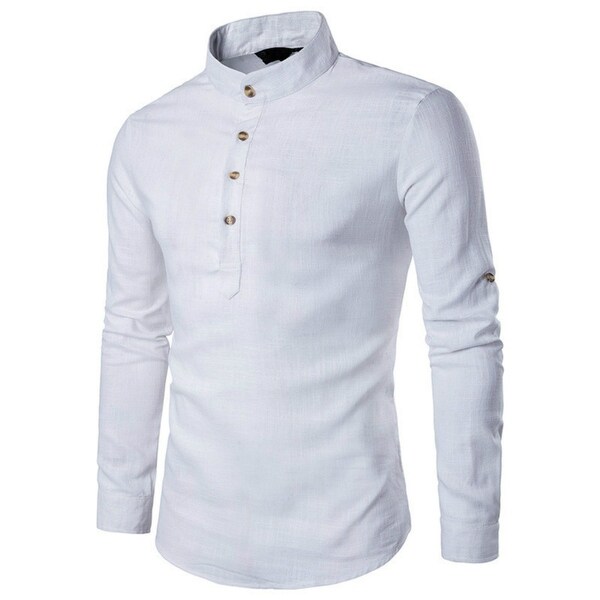 mens collared henley shirt