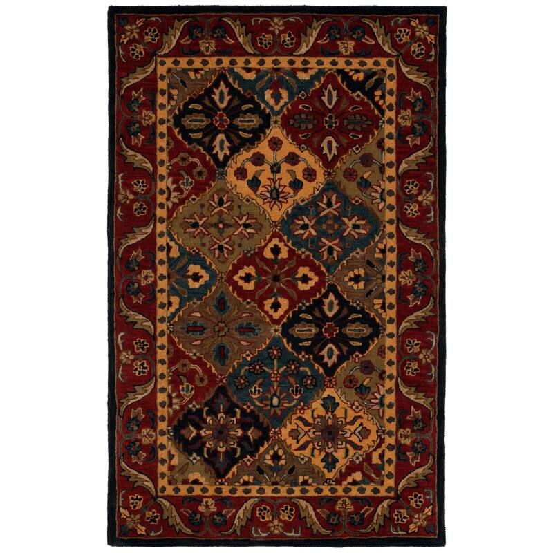 SAFAVIEH Handmade Classic Hadil Traditional Wool Rug - 6' Square - Blue/Red