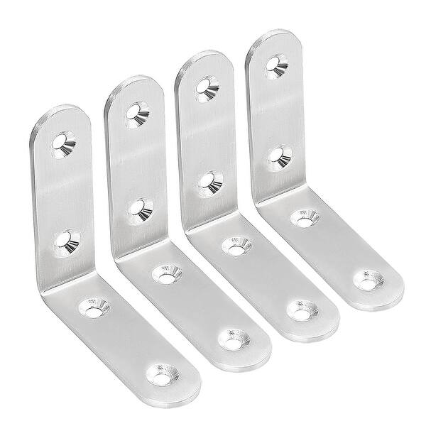 4pcs 65mmx65mmx20mm Stainless Steel Corner Brace Joint L-Shape Bracket ...