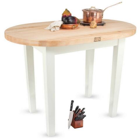 John Boos C-Elip 48x30 Butcher Block & Henckels Knife Set