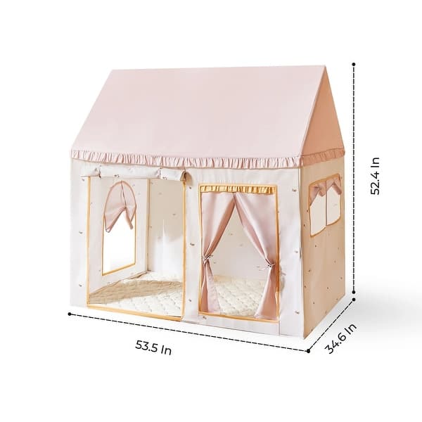 Tiny Land® Sweet Citrus Kid's Play Tent - Creamy white/pink