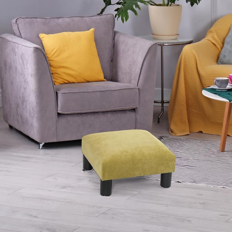 Adeco Ottoman Upholstered Fabric Footrest Pet Steps Dog Stair Stool