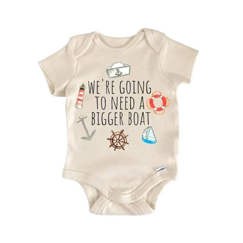 Boating Nautical Boat Beach - Baby Boy Girl Clothes Infant Bodysuit Funny Cute Newborn - Natural - Newborn