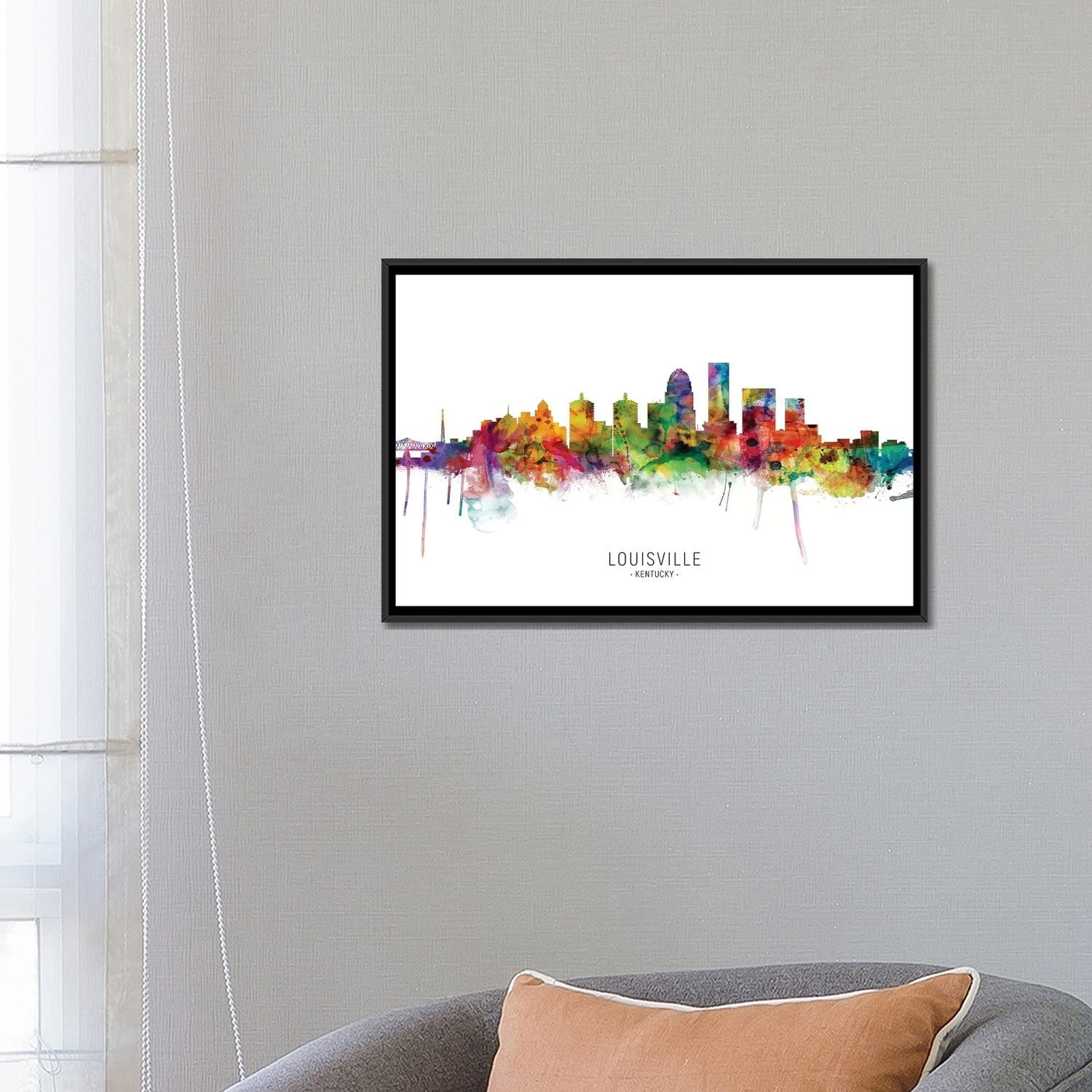 Louisville Kentucky Skyline Abstract Art Print