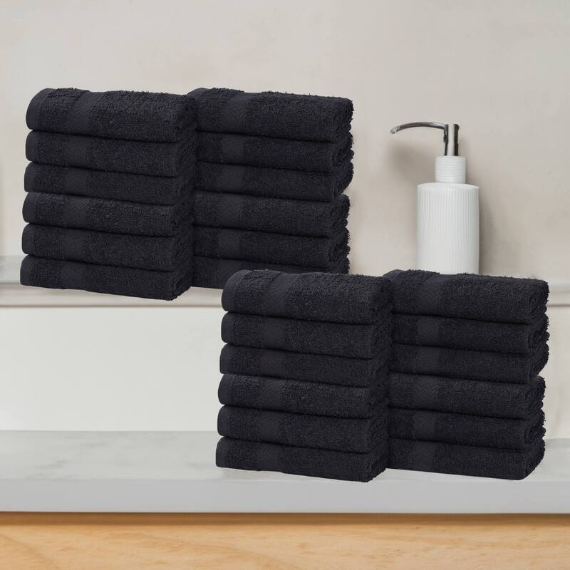 Superior Franklin Cotton Lightweight Face Towel Washcloth Set of 24