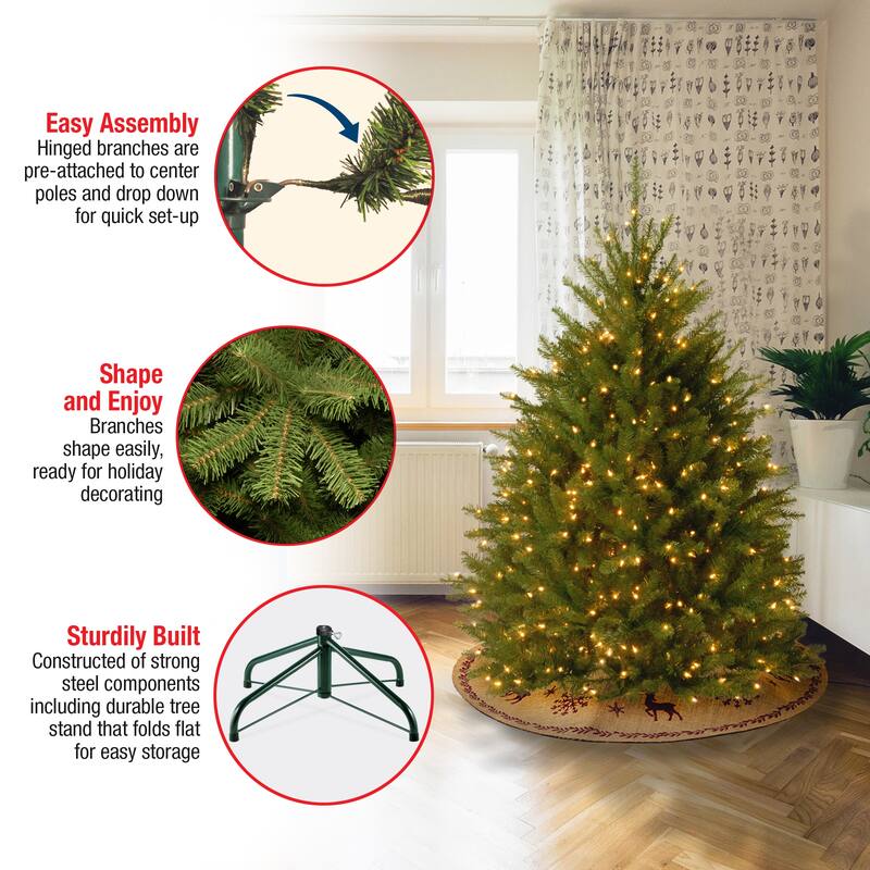 National Tree Company 4.5 ft. Fir Pre-lit or Unlit Artificial Hinged Tree - 4.5 Foot