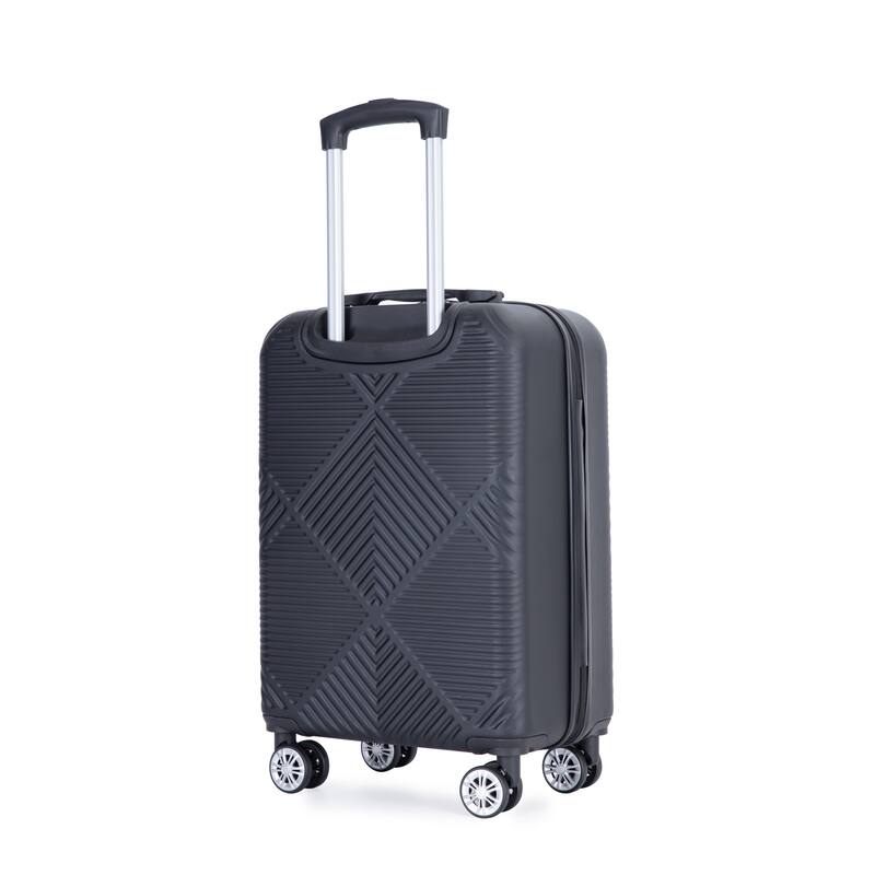 Carry On Luggage Set 4 Piece, High Quality ABS Lightweight Suitcase with Adjustable Pull Rod and Aircraft Wheel, for Women Men