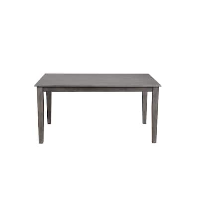 60" Gray Rectangular Wooden Dining Table