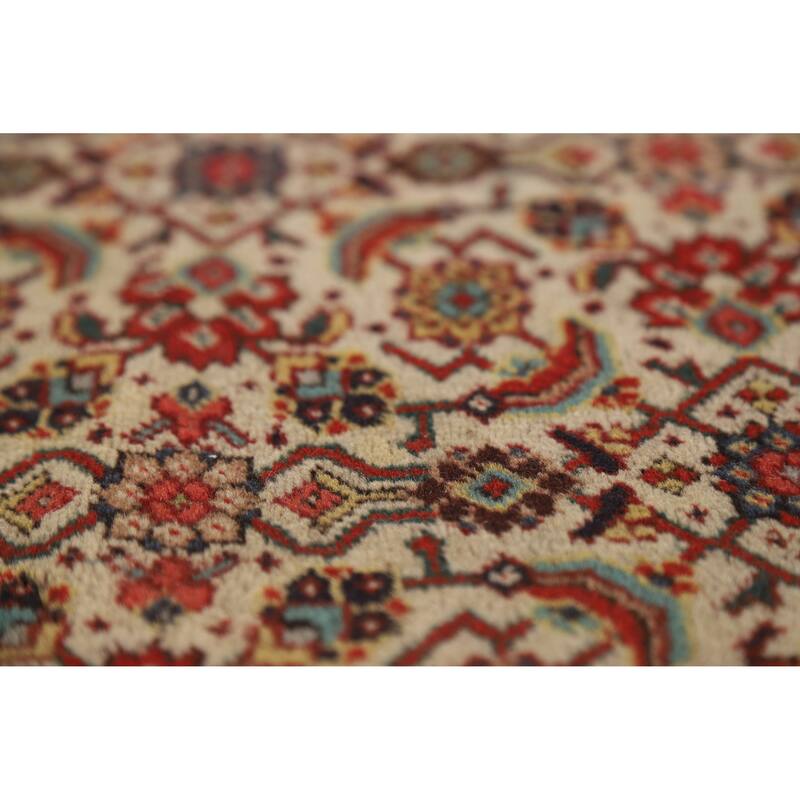 Vegetable Dye Tabriz Persian Vintage Rug Handmade Wool Carpet - 9'11" x 13'1"
