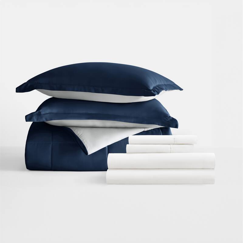 Simply Essential Dorm In A Bag Comforter, Sheet Set and Mattress Pad