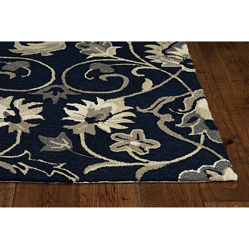 Domani Trails Contemporary Scrolls Hand-Woven Indoor / Outdoor Rug