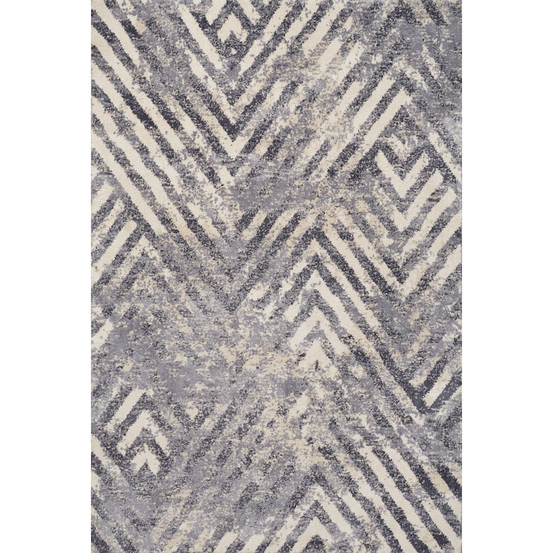 Kas Rugs Madison Modern Abstract Microfiber Shag Area Rug - 9'3" x 13'3"