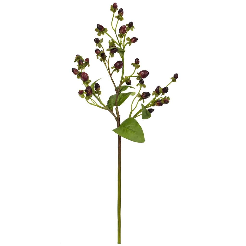 Artificial Flowers Set of 24 - 18 Inch Burgundy Blooms with Realistic Stems - Home Decor Accent - 17