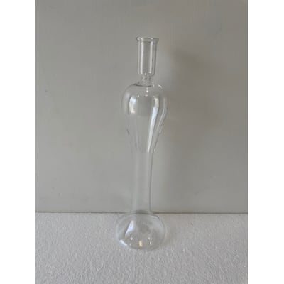 Glass Clear Candle Stand H 11.5" & Dia 3.5" - CLEAR