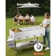 preview thumbnail 20 of 40, UIMOSO Commercial Propane Steam Table,LP Gas Outdoor Soup Warmer with Drain Valve and Wheels,Stainless Steel Propane Food Warmer