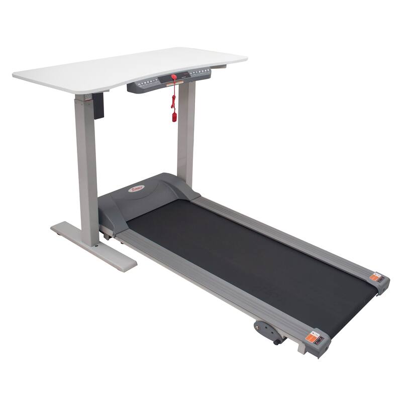Sunny Health & Fitness Treadmill with Detachable Automated Desk - 65.9L x 39.4W x 53.3H