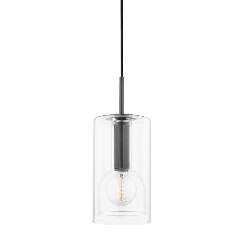 Mitzi by Hudson Valley Belinda 13-inch Pendant with Clear Glass - Old Bronze