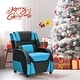 preview thumbnail 48 of 51, Gymax Gaming Recliner Sofa PU Leather Armchair for Kids Youth w/