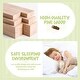 preview thumbnail 4 of 12, Natural Twin Size Pine Floor Bed with Guardrails & Door